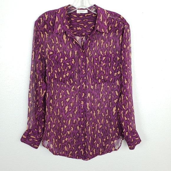 Equipment Tops - Equipment | Lepord print blouse